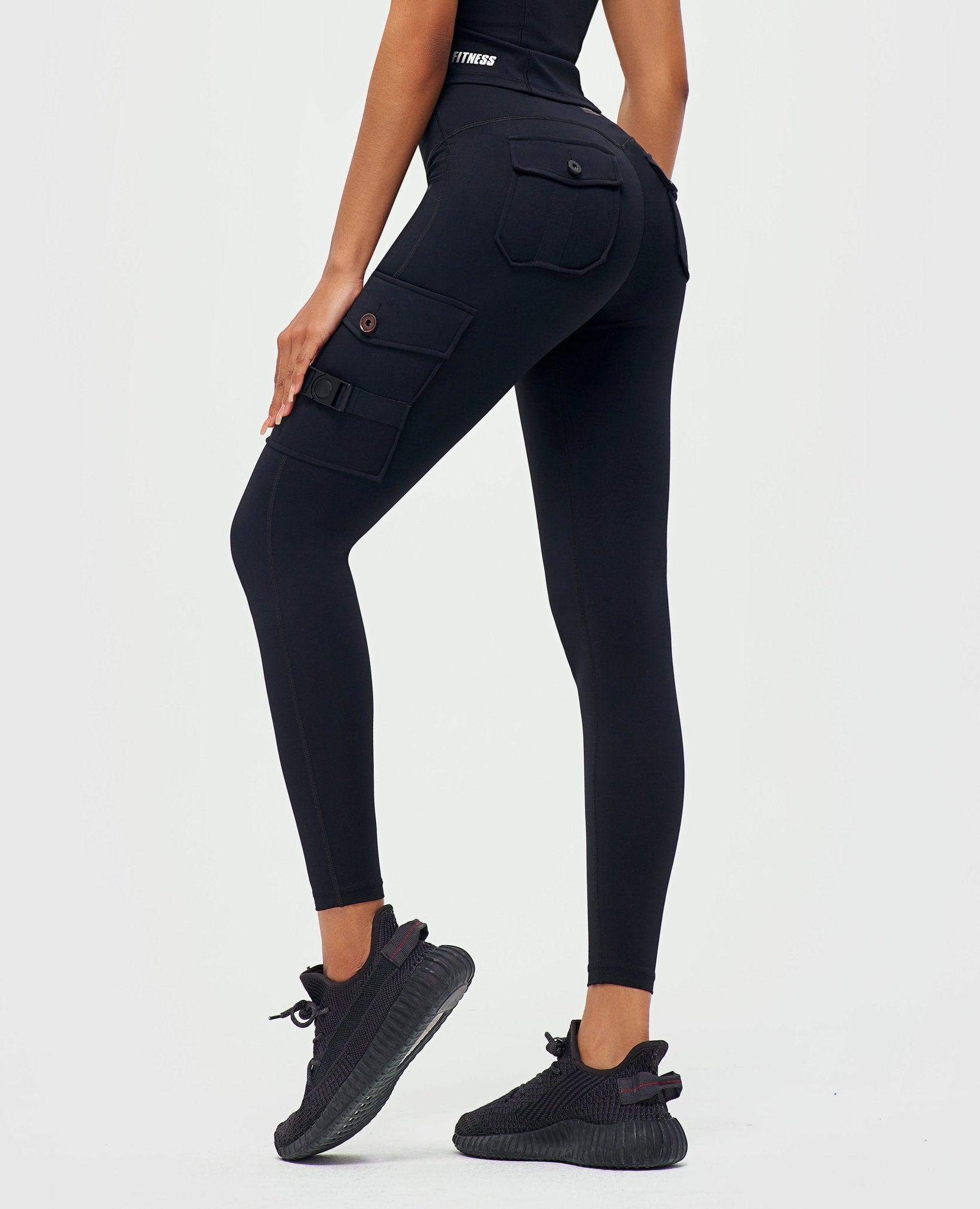 Buy Hurley women sportswear fit brand logo training cargo leggings black  Online | Brands For Less
