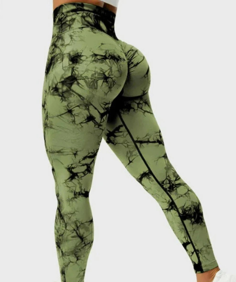 Gympower - Färgsprakande leggings - Grön - Gympower