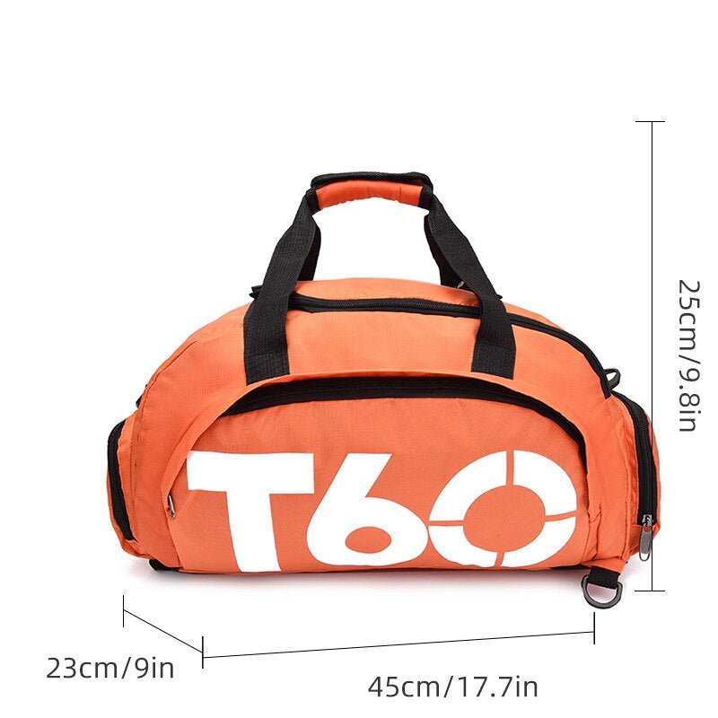 Waterproof Gym Sports Bag Men Women Fitness Bag Training Backpacks with  Strips Pouch Rucksack Travel Bags Outdoor T60