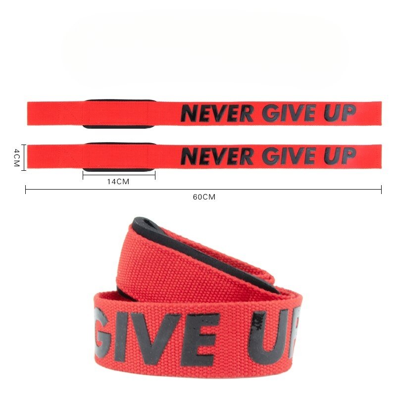 Lifting Straps - NEVER GIVE UP - Gympower